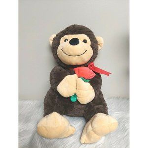 Animal Adventure Teddy Bear Plush Soft Valentine w/ Red Rose
